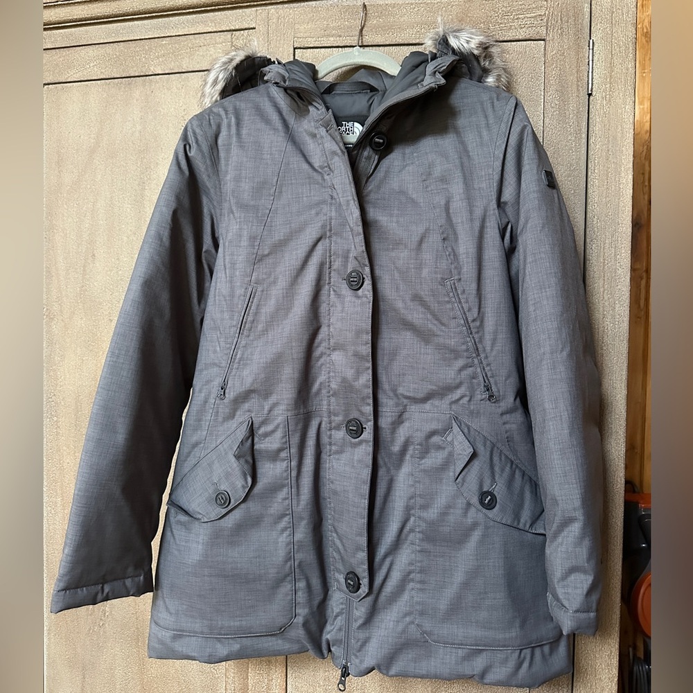 The North Face Women's Charcoal Hooded Ski Jacket